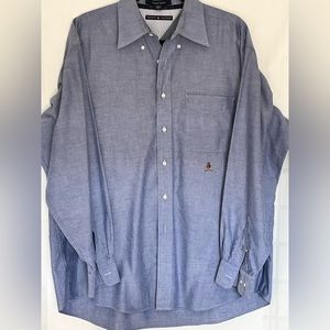 Tommy Hilfiger Oxford Button Down Mens Size L 16 1/2 34-35